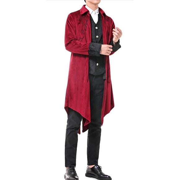 Halloween Costume Victorian Coat, Vampire Slayer, Goth jacket, Steampunk Sz S - Picture 1 of 14